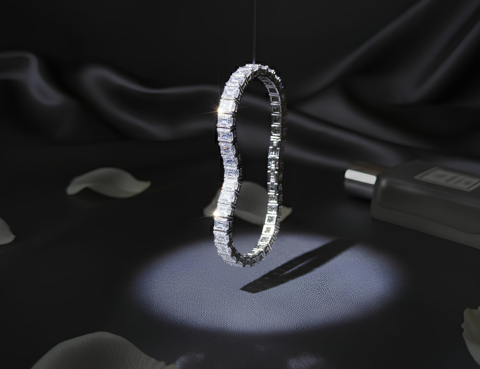 An eternal classic, the Vienna Tennis Bracelet is a masterpiece of sophistication. Each hand-set, emerald-cut stone is precisely aligned to create an unbroken river of light around the wrist. With its flawless symmetry and remarkable brilliance, this bracelet is more than jewelry – it’s an heirloom-worthy statement of elegance, crafted for the woman who commands every room she enters.