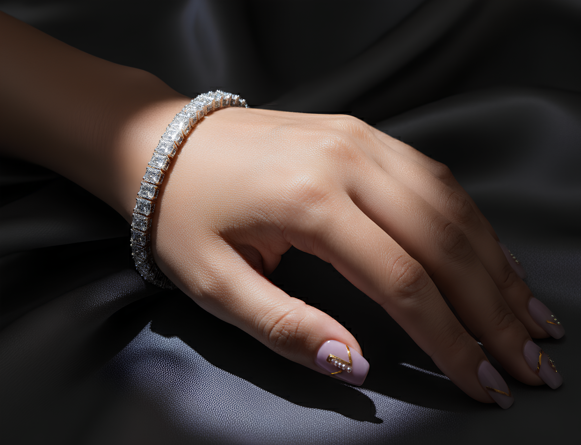 An eternal classic, the Vienna Tennis Bracelet is a masterpiece of sophistication. Each hand-set, emerald-cut stone is precisely aligned to create an unbroken river of light around the wrist. With its flawless symmetry and remarkable brilliance, this bracelet is more than jewelry – it’s an heirloom-worthy statement of elegance, crafted for the woman who commands every room she enters.