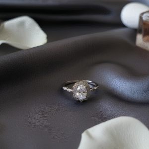 Celebrate timeless love with the Noor Silver Solitaire Ring — a dazzling piece that radiates light and elegance with every glance.