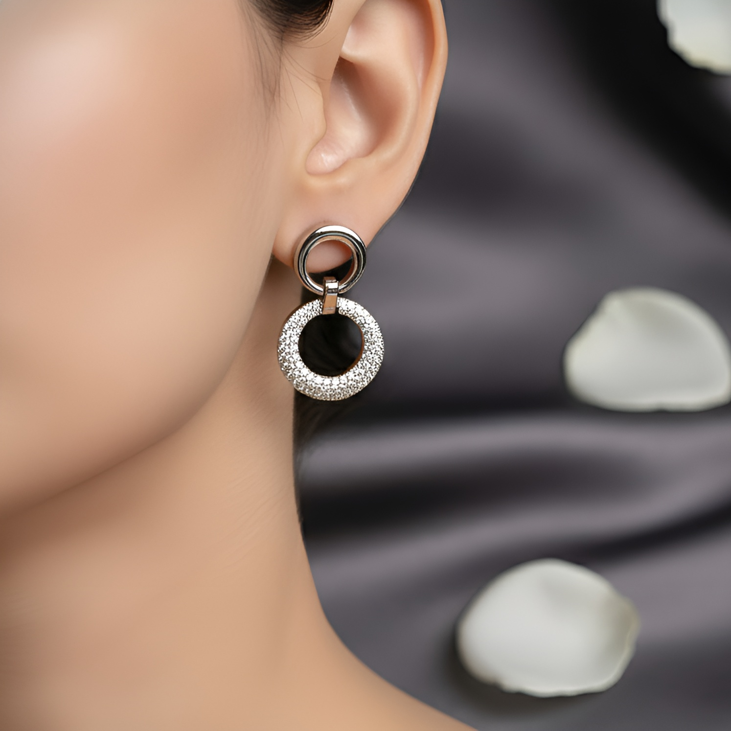 Afsheen — hoops that shimmer like starlight. Balanced, radiant, and endlessly graceful.